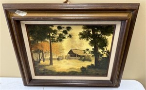 Framed Giclee Print of Cabin in Woods