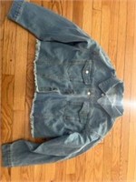 Vintage Jean jacket withFringe XL