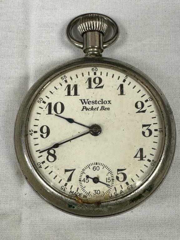 Vtg. Westclox Pocket Ben Pocket Watch