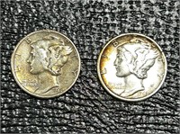 U.S. 1943-P / 1944- P Mercury Dimes