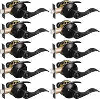SEALED-KNOBWELL 10-Pack Black Door Levers