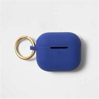 Silicone Case with Clip for AirPods 3rd Gen - Blue