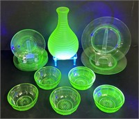 Uranium Green Glass incl Hazel Atlas