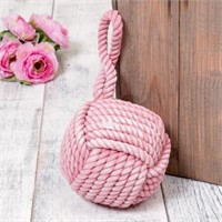 Pinkish-Red Nautical Rope Doorstop ~