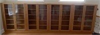 MAPLE 4 SECTION GLASS FRONT DISPLAY CABINET