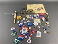 Vintage Political Pins & More