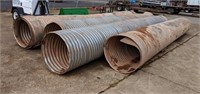 4 Culvert Pipes w/ Collars (Approx. 20')