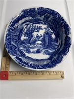 50’s Victoria Ware Ironstone Flow Blue bowl 9.5"