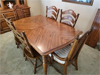 Formal Wood Dining Table & Chair Set