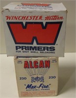 2 Boxes Shot Shell Primers - Alcan & Winchester