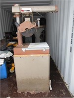 A Vintage Sawsmith Radial Arm Saw on Stand