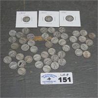 (50) Silver Mercury Dimes