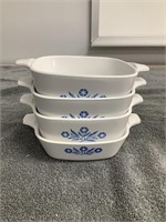 4 Small Corning Ware Dishes