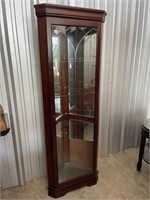 GLASS CORNER CURIO CABINET