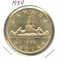 1959 Canadian Silver Dollar