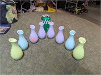 8 Small Clay Vases