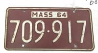 1964 Massachusetts License Plate