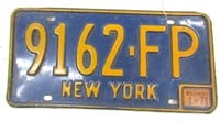 1971 New York License Plate