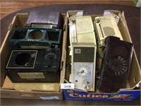 Box Lot of Radio Parts / Cases