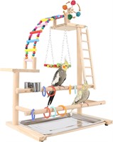 Bird Playground with 2 Perches  Playgym  Cups