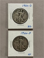 1920-P & 1920-D WALKING LIBERTY HALVES