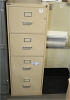 (4) four drawer metal filing cabinets and (2)
