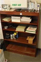 adjustable shelf wooden bookcase 48"
