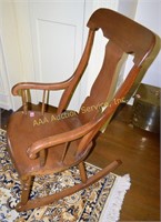 Victorian oak rocker. Height: 39.5"