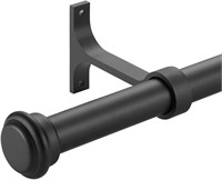 Matte Black Curtain Rods 72 to 144 Inch