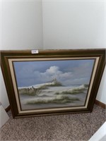 Canvas Beach Painting (32" x 26"T