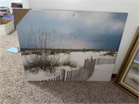 Canvas Beach Painting (35" W x 30"T)