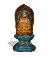 Chinese Sancai Buddha Statue, Ming Wanli