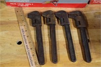 Four Old Pipe Wrenches