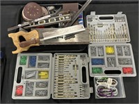 Bit Sets, Hex Keys, Saws, Carabiners, Tools.