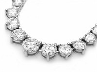 12ct Diamond Necklace in 18k White Gold