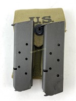LOT/2 USGI 1911 MAGS WITH WWII BOYLE 1942 POUCH