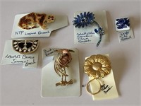 Vintage Costume Jewelry Brooches