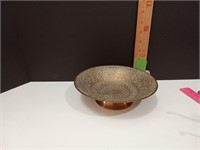 Brass Peacock Dish  2.5 x 8