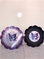 2 Holographic Butterfly Yard Decorations