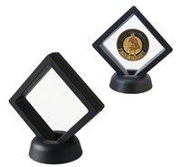 Set of 2 Challenge Coins Display Stand, 3D Floatin