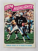 1975 Topps Ken Stabler 74 Highlights Card #458