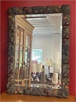 Old World Style Foliate & Fruit Carved Mirror