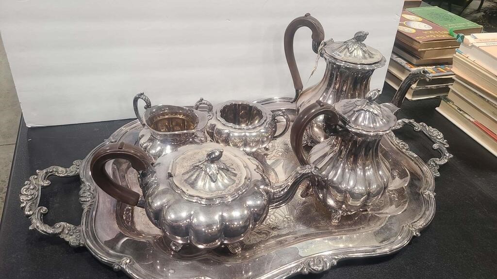 SILVER PLATE 6 PC. TEA SERVICE