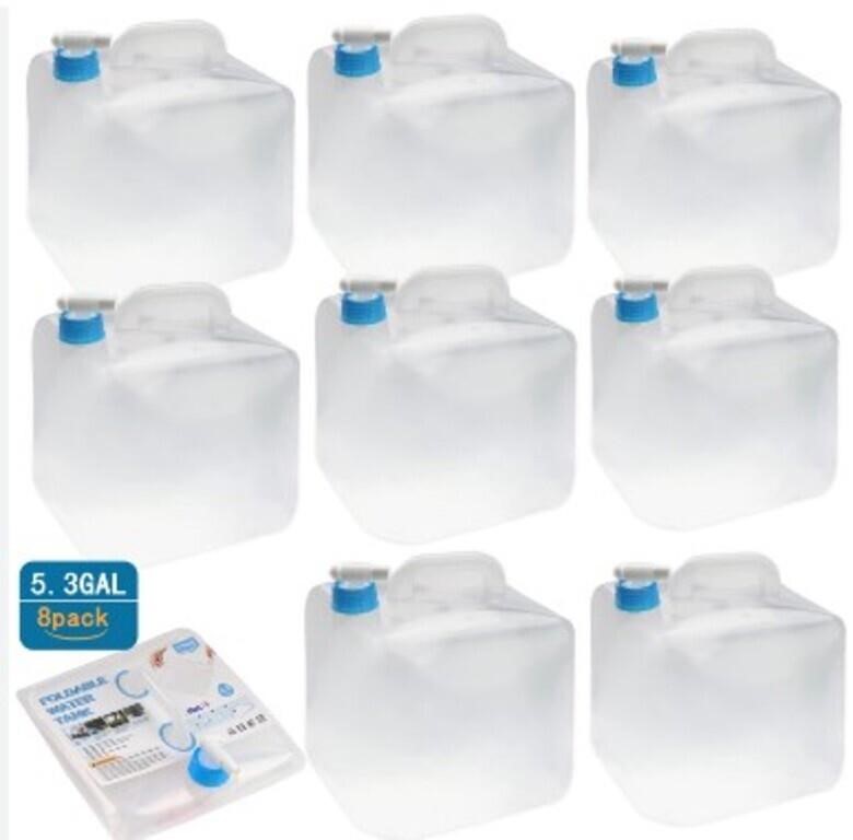 9 Pack- Collapsible Water Storage Container - 5gal