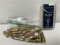 mixed ammo lot. 22mag 35 rem, 357, 45