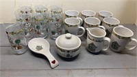 Set of Thomson Pottery Mugs & Glasses