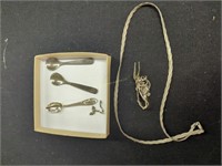 Sterling And Silver Plated Pieces As Shown