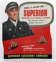 1954 Superior Mufflers Exhaust Countertop Display