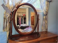 Large Oval Mirror on Base