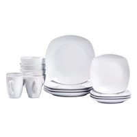 $46 16-Piece Casual White Ceramic Dinnerware Set